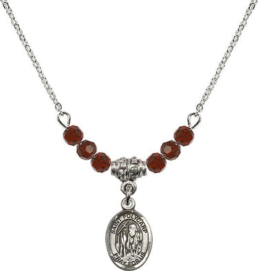 St. Polycarp of Smyrna Birthstone Necklace | 1/2 inch | 4mm Beads