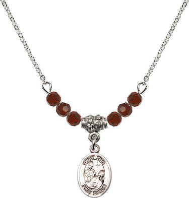 St. Fina Birthstone Necklace | 1/2 inch | 4mm Beads