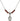 Saint Frances of Rome Birthstone Necklace | 1/2 inch | 4mm Beads  Garnet Sterling Silver