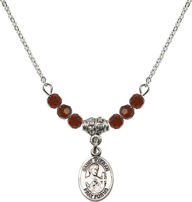 St. Kieran Birthstone Necklace | 1/2 inch | 4mm Beads