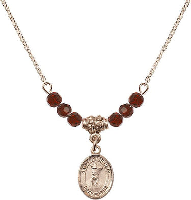 St. Philip Neri Birthstone Necklace | 1/2 inch | 4mm Beads