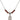 Saint Anne Birthstone Necklace | 1/2 inch | 4mm Beads  Garnet Sterling Silver