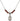 Saint Anne Birthstone Necklace | 1/2 inch | 4mm Beads  Garnet Sterling Silver