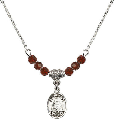 Saint Theodora Birthstone Necklace | 1/2 inch | 4mm Beads