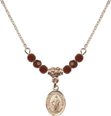 Our Lady the Undoer of Knots Birthstone Necklace | 1/2 inch