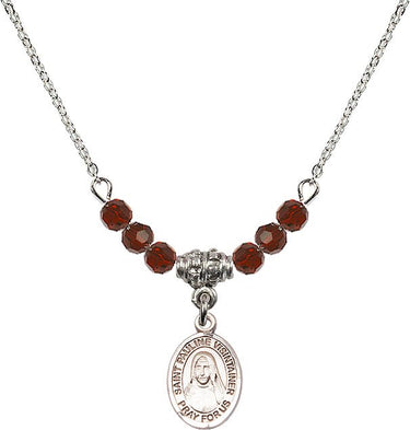 Saint Pauline Visintainer Birthstone Necklace | 1/2 inch