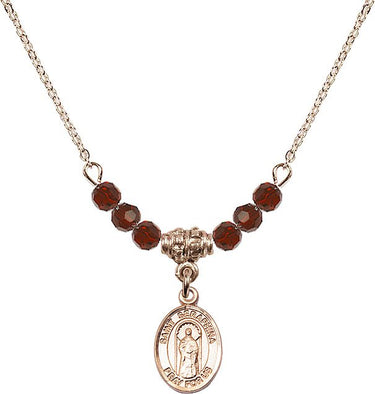 Saint Seraphina Birthstone Necklace | 1/2 inch | 4mm Beads