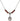 Our Lady of Czestochowa Birthstone Necklace | 1/2 inch | 4mm Beads  Garnet Sterling Silver