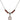 Saint Mary Magdalene of Canossa Birthstone Necklace | 1/2 inch  Garnet Sterling Silver