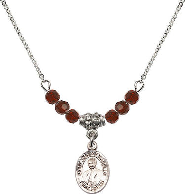 Saint Joseph Marello Birthstone Necklace | 1/2 inch | 4mm Beads