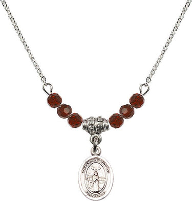 Saint Medard of Noyon Birthstone Necklace | 1/2 inch | 4mm Beads