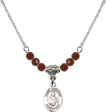Saint Norbert of Xanten Birthstone Necklace | 1/2 inch | 4mm Beads