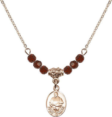 Pope Francis Birthstone Necklace | 1/2 inch | 4mm Beads
