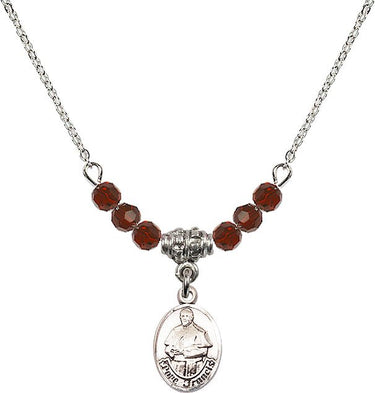 Pope Francis Birthstone Necklace | 1/2 inch | 4mm Beads