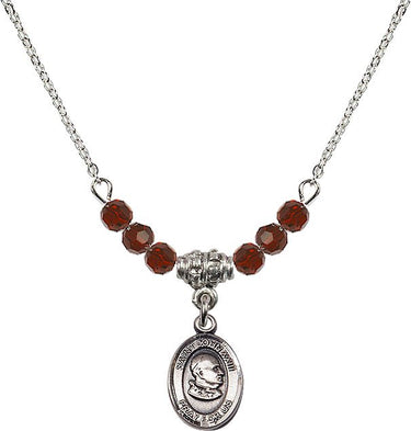 St. Pope John XXIII Birthstone Necklace | 1/2 inch | 4mm Beads