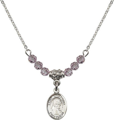 Saint Apollonia Birthstone Necklace | 1/2 inch | 4mm Beads