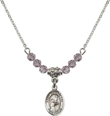 St. Bernadette Birthstone Necklace | 1/2 inch | 4mm Beads