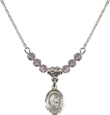 St. Dymphna Birthstone Necklace | 1/2 inch | 4mm Beads