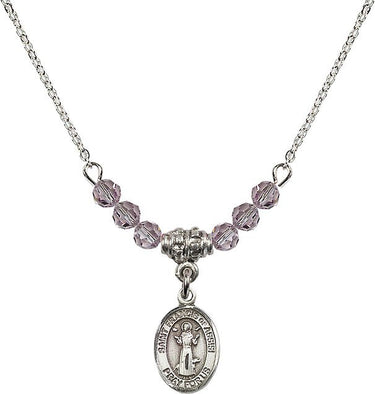 St. Francis of Assisi Birthstone Necklace | 1/2 inch | 4mm Beads