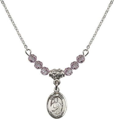 St. Jude Thaddeus Birthstone Necklace | 1/2 inch | 4mm Beads