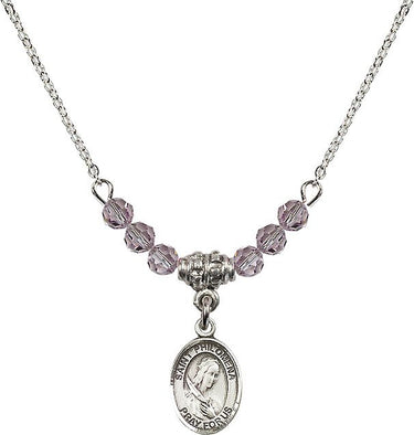 Collar de piedra natal de Santa Filomena | 1,27 cm | Cuentas de 4 mm