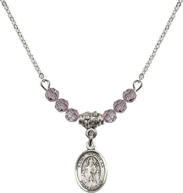 Collar con piedra natal de San Nicolás | 1/2 pulgada | Cuentas de 4 mm