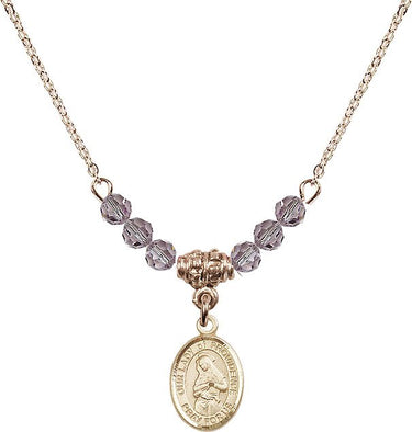 Our Lady of Providence Birthstone Necklace | 1/2 inch | 4mm Beads