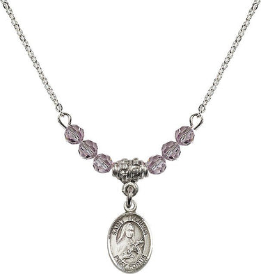 St. Theresa Birthstone Necklace | 1/2 inch | 4mm Beads
