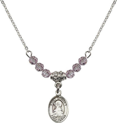 St. Bridget of Sweden Birthstone Necklace | 1/2 inch | 4mm Beads