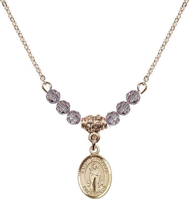 Saint Barnabas Birthstone Necklace | 1/2 inch | 4mm Beads