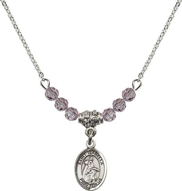 Saint Isabella of Portugal Birthstone Necklace | 1/2 inch | 4mm Beads