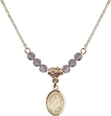 Saint Hildegard von Bingen Birthstone Necklace | 1/2 inch