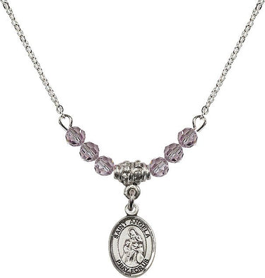Saint Angela Merici Birthstone Necklace | 1/2 inch | 4mm Beads