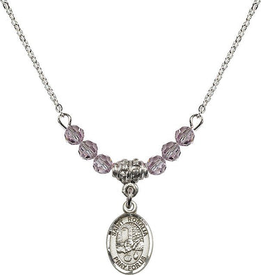 Saint Rosalia Birthstone Necklace | 1/2 inch | 4mm Beads