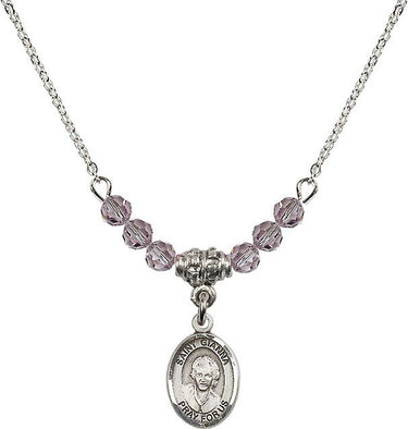 Saint Gianna Beretta Molla Birthstone Necklace | 1/2 inch