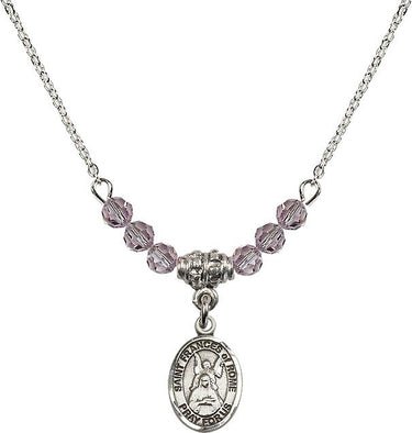 St. Frances of Rome Birthstone Necklace | 1/2 inch | 4mm Beads