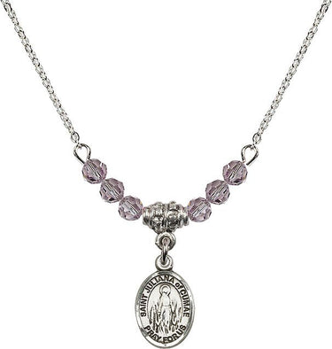 St. Juliana of Cumae Birthstone Necklace | 1/2 inch | 4mm Beads