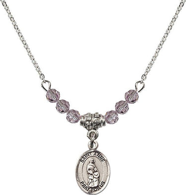 St. Anne Birthstone Necklace | 1/2 inch | 4mm Beads
