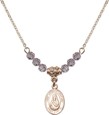 Saint Jadwiga of Poland Birthstone Necklace | 1/2 inch | 4mm Beads