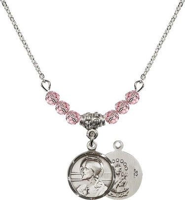 Scapular Birthstone Necklace | 5/8 inch | 4mm Beads