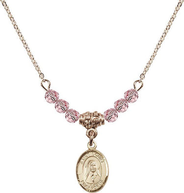 St. Louise de Marillac Birthstone Necklace | 1/2 inch | 4mm Beads