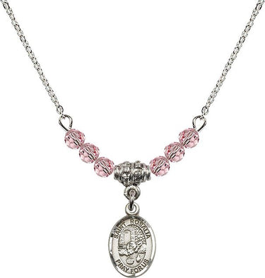 Saint Rosalia Birthstone Necklace | 1/2 inch | 4mm Beads
