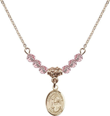 Saint Rene Goupil Birthstone Necklace | 1/2 inch | 4mm Beads