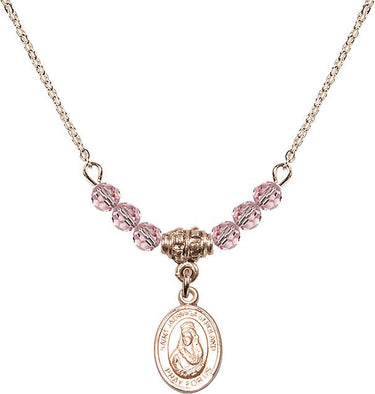 Saint Jadwiga of Poland Birthstone Necklace | 1/2 inch | 4mm Beads