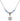 Cross Birthstone Necklace | 1/2 inch | 4mm Beads  Light Sapphire Sterling Silver
