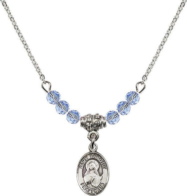 St. Dorothy Birthstone Necklace | 1/2 inch | 4mm Beads