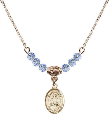 St. Kateri Tekakwitha Birthstone Necklace | 1/2 inch | 4mm Beads