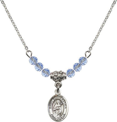 Saint Scholastica Birthstone Necklace | 1/2 inch | 4mm Beads