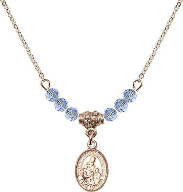 Saint Margaret of Scotland Birthstone Necklace | 1/2 inch