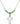 Cross Birthstone Necklace | 7/8 inch | 4mm Beads  Peridot Sterling Silver